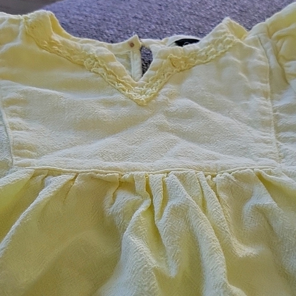 Yellow top girls flowy